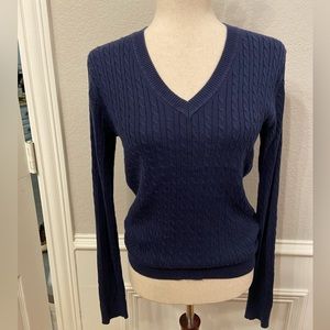 Tommy Hilfiger Navy Prima Cotton Y2K Sweater size Medium